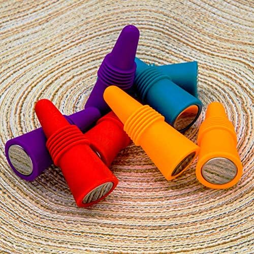 10 pcs Wine Stoppers, CNYMANY Reusable Silicone Beverage Bottle Sealer