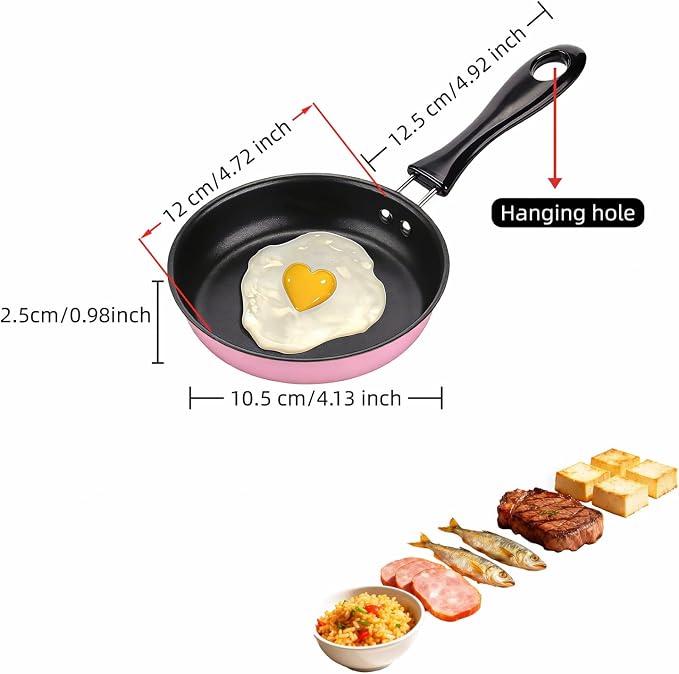 4.7 Inch Mini Frying Pan, Flat Bottom Design - Image 7
