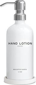 White Glass Lotion Dispenser by BrighterBarns