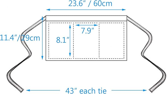 BOHARERS Waist Apron with 3 Pockets - Image 6