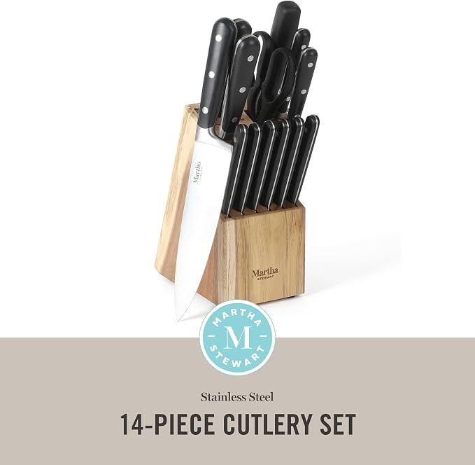 Martha Stewart Eastwalk 14 Piece High Carbon Stainless Steel Cutlery Knife - Image 2