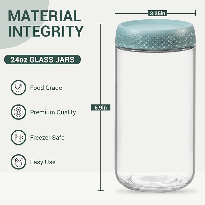 NETANY 6-pack 24oz Glass jars - Image 2