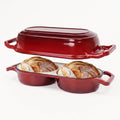 Double Dutch Oven Pot with Lid, Enameled Cast Iron Bread Loaf Pan, Dutch Oven by yaoyaoplay