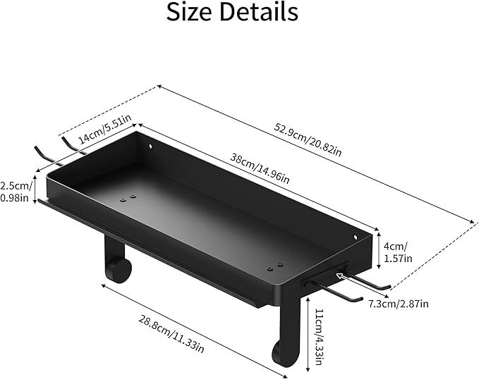 ZUNTO 3-in-1 Wall Mount Garage Paper Towel Holder - Image 5