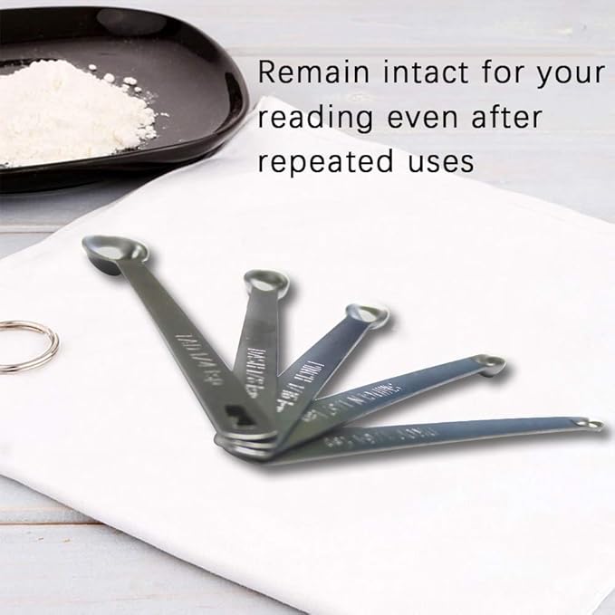 4Pack Mini Measuring Spoons Set, Heavy Duty Stainless Steel Teaspoon - Image 5