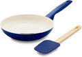 GreenPan Rio Healthy Ceramic Nonstick 8" Frying Pan Skillet and Silicone by GreenPan