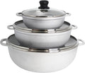 IMUSA Caldero Stock Pot with Glass Lid 3pc Set, 1.5/3.5/7 QT, Cast Aluminum by VisitIMUSA