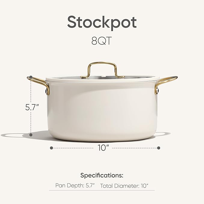 CAROTE 8QT Full Clad Tri Ply Stainless Steel Stock Pot - Image 2