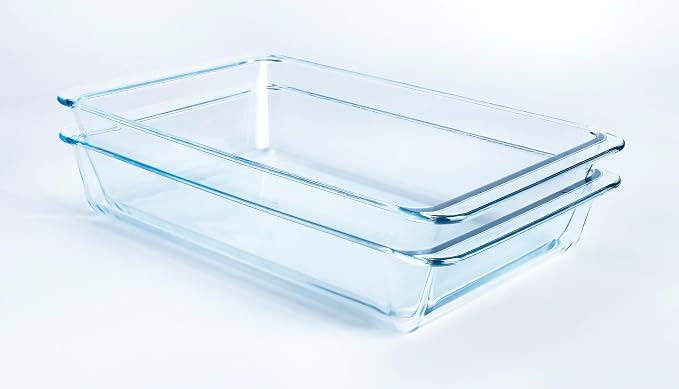 Set of 2 pcs Tempered Glass Baking Dish Set, Deep and Classic Borosilicate - Image 5