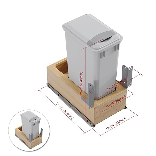 Dowell Single 50Qt Undermount Trash Pull-Out Waste Container - Image 5