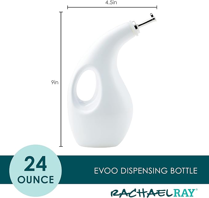 Rachael Ray Ceramic EVOO Oil and Vinegar Dispensing Bottle - Image 2