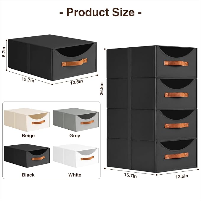 Homsorout Stackable Storage Drawers - Image 3