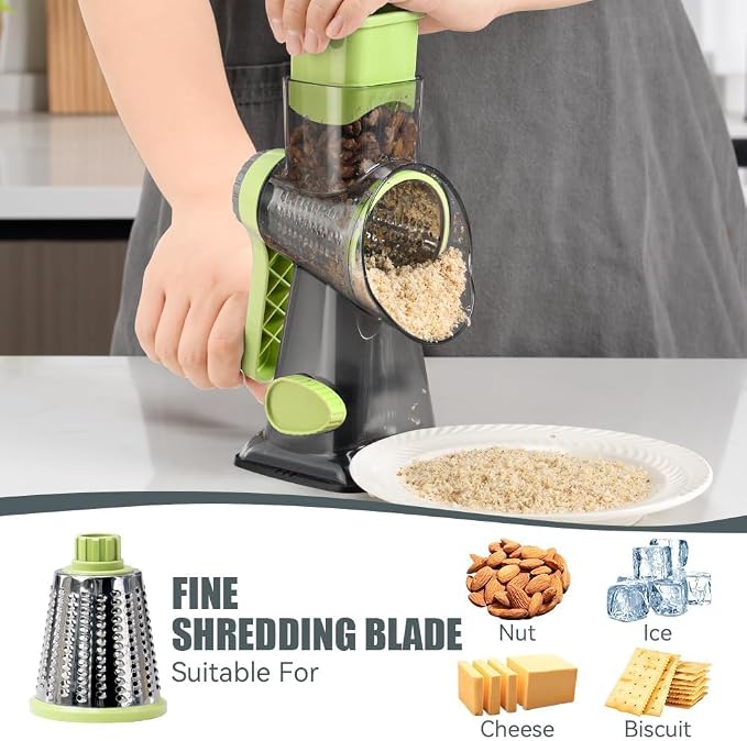 KEOUKE Rotary Cheese Grater Hand Crank Transparent - Image 3