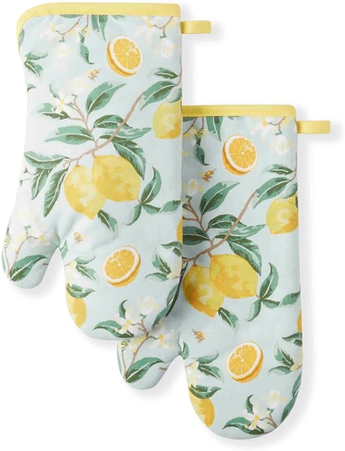 Martha Stewart Lemon Whimsy Oven Mitt 2-Pack Set by MarthaStewart