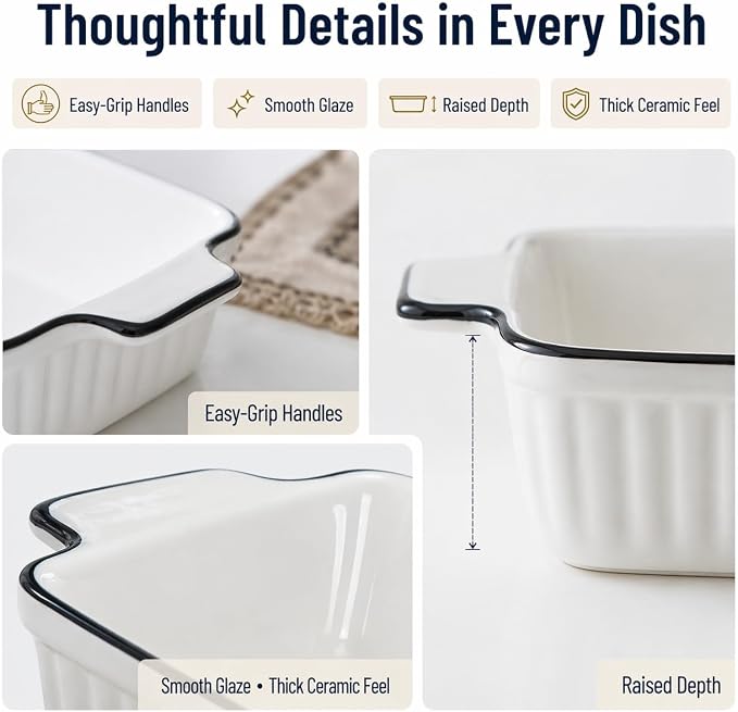 12 Oz Casserole Dish, Ceramic Baking Dishes Sets of 4, Small Casserole Dish - Image 5