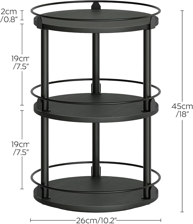 YATINEY 3-Tier Lazy Susan Organizer, Rotating Spice Rack, Spinning Organizer - Image 9