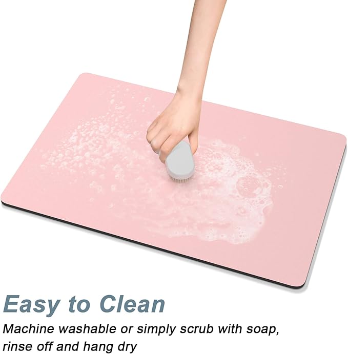 Rnivvi Coffee Mat, Hide Stain Rubber Backed Absorbent Dish Drying Pad - Image 5