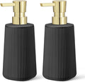 Black and Gold 2 Pack Hand Soap Dispensers Set by zuxzmj