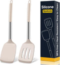 2 Pack Silicone Spatula Set, Solid & Slotted Turner by Unknown