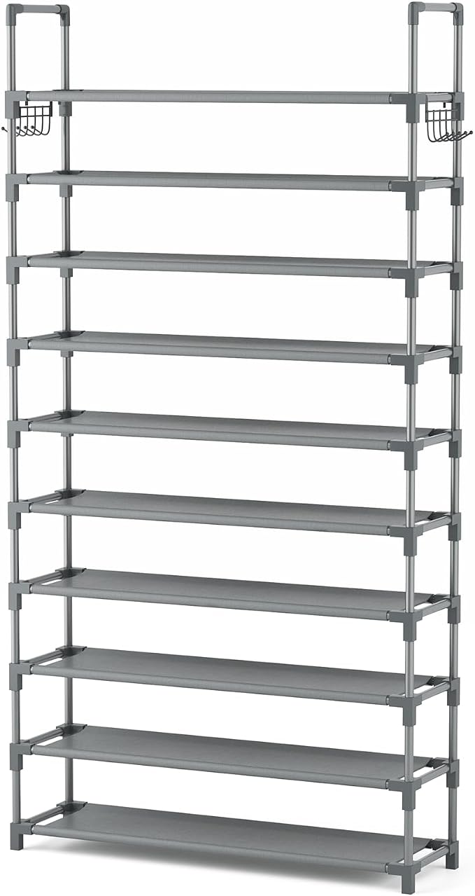 VTRIN 10 Tiers Shoe Rack Tall Large Capacity Wide Shoe Organizer Sturdy Shoe - Image 8