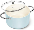 MICHELANGELO Stock Pot with Lid, 6 Quart Cooking Pot with Ceramic Coating by Michelangelo