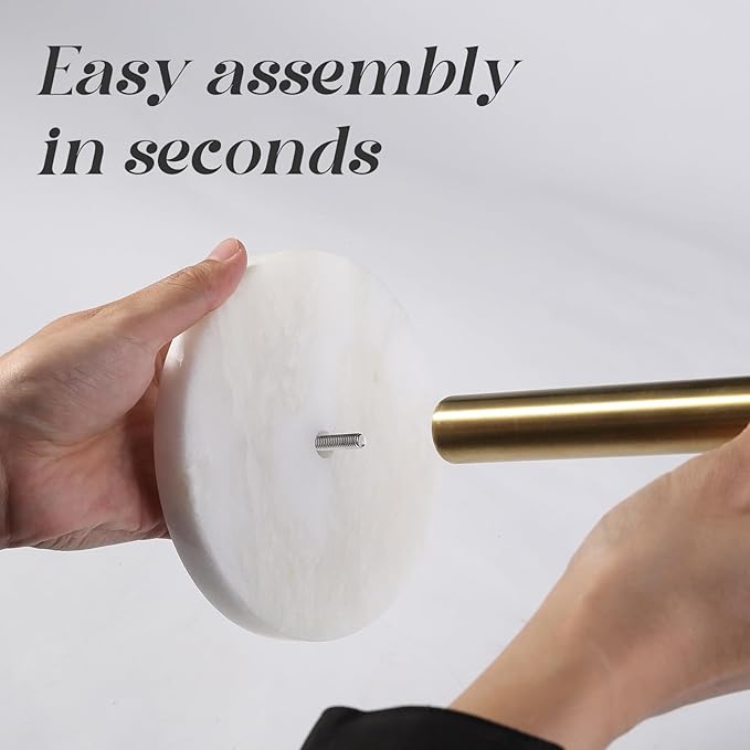 Koville African Genuine Marble Paper Towel Holder Countertop, - Image 8