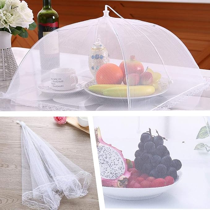 Onarway 6 Pack Food Covers 17 Inch Pop-Up Encrypted Mesh Plate Serving Tents - Image 6