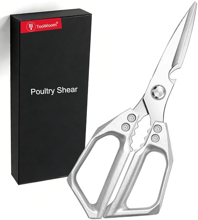 Heavy Duty Poultry Shears, Stainless Steel Kitchen Scissors by TooWoom