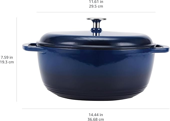 Amazon Basics Enameled Cast Iron Dutch Oven Pot - Image 4