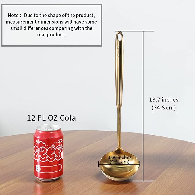 Newness Soup Ladle, Durable 304 Stainless Steel Soup Spoon - Image 8
