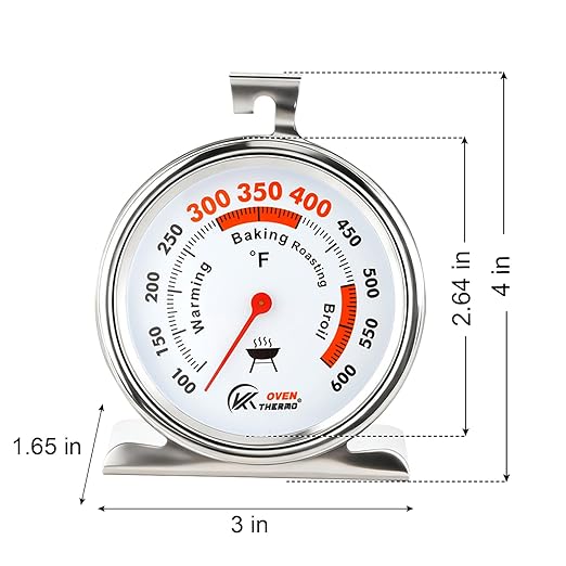 2.64" Oven Thermometer 100-600°F Kitchen Cooking Thermometer Instant Read - Image 2