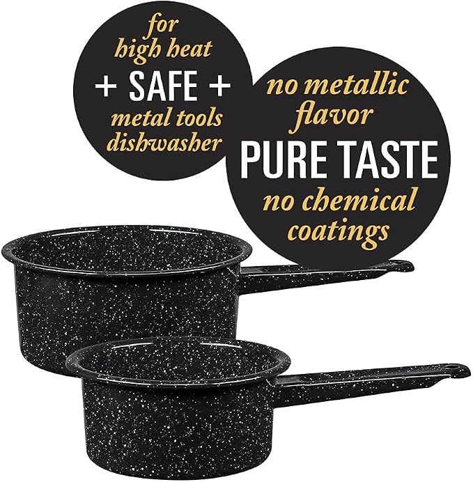 Granite Ware Non-Stick Saucepan Set - Image 4