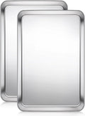 Terlulu Baking Sheet, Cookie Sheet, Stainless Steel Baking Pan, 2 Piece-16''x by Terlulu
