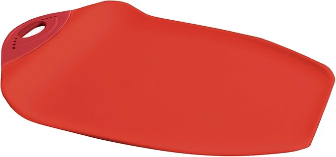 Dexas Chop & Scoop Cutting Board, 9.5 by 13 inches, Solid Red - Image 2