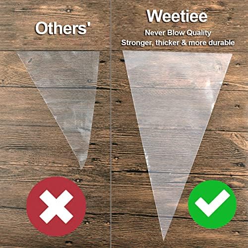 Weetiee 100 Pack 16-Inch Disposable Pastry Piping Bags