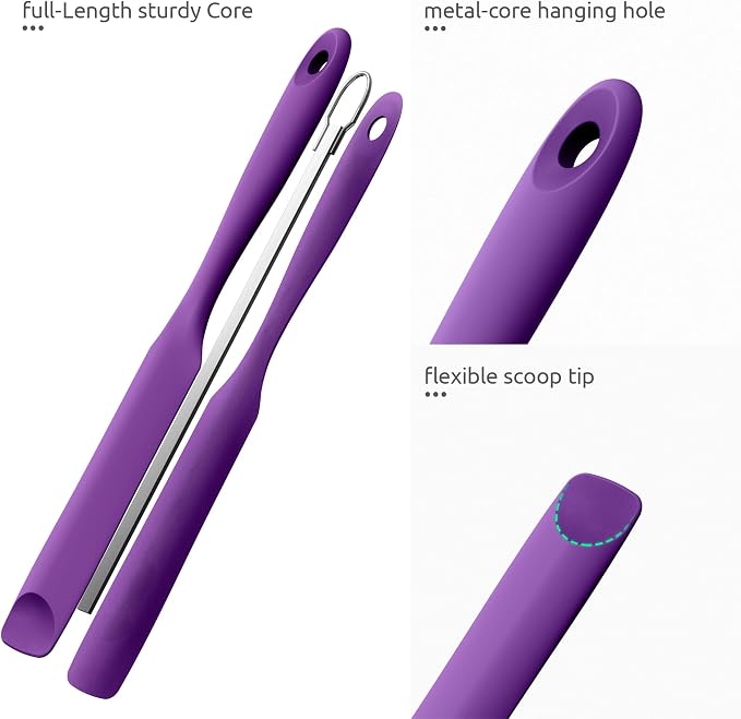 U-Taste Silicone Jar Spatula for Sourdough Starter: Long Skinny Food-Grade Jam - Image 5