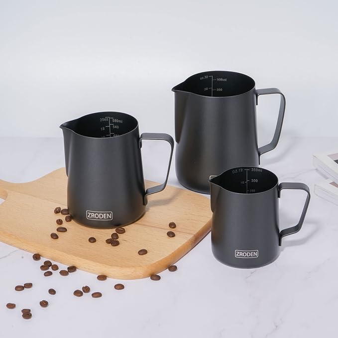 Milk Frothing Pitcher, 20oz Espresso Steaming Pitchers Stainless Steel - Image 6