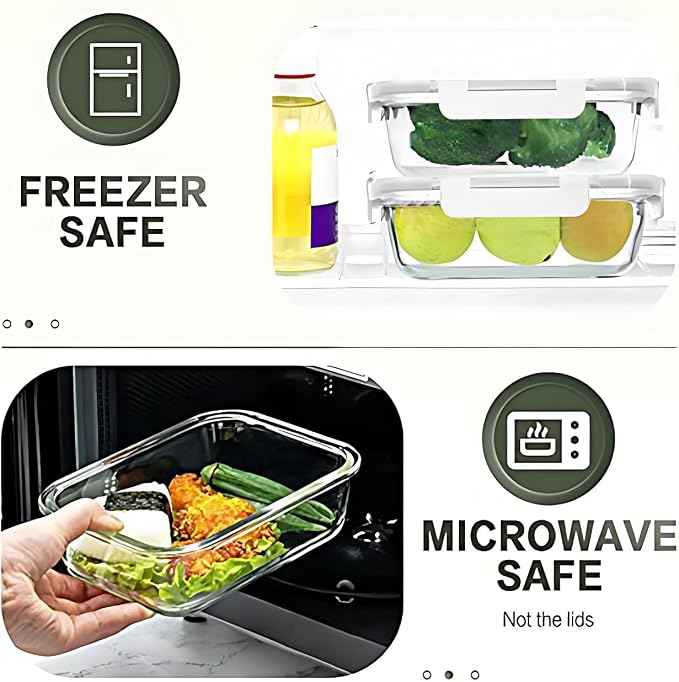 KOMUEE 30 Pieces Glass Food Storage Containers Set, Glass Meal Prep Containers - Image 4