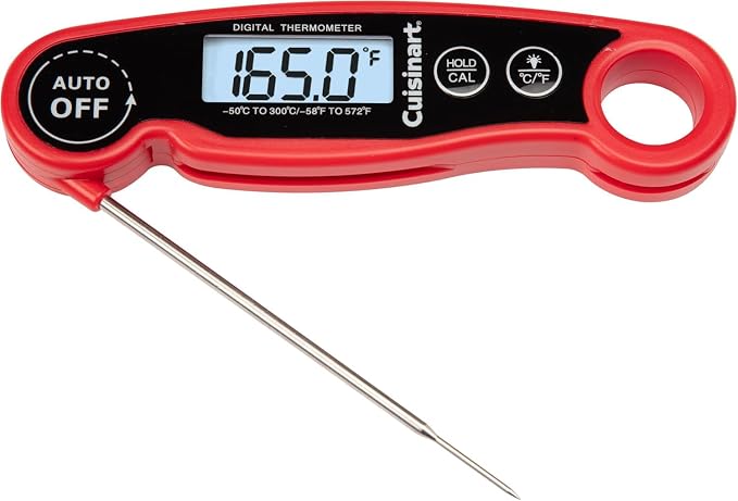 Cuisinart LCD Digital Instant Read Thermometer, Water Resistant Meat Thermometer by Cuisinart