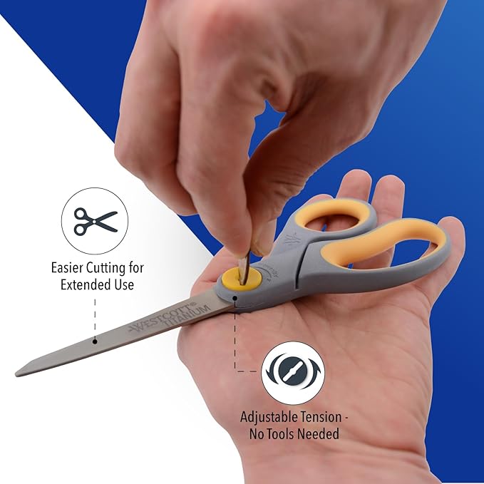 Westcott 8” Titanium Bonded Scissors - Image 3