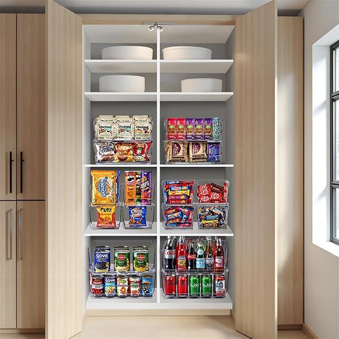 Sorbus Stackable Storage Bins Open Front, Pantry Bins - Image 2