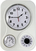 Lily's Home - 9.5 Inch x 12.5 Inch - Retro Kitchen Wall Clock, Vintage Wall by LilysHome
