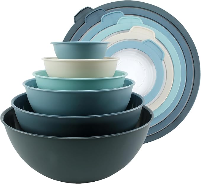 COOK WITH COLOR Mixing Bowls with Lids by CookwithColor