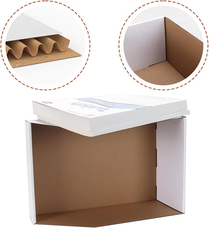 ZBEIVAN Cardboard Storage Bins Boxes 35 Packs 12x8x4.5 Inches, Easy Assembly - Image 3