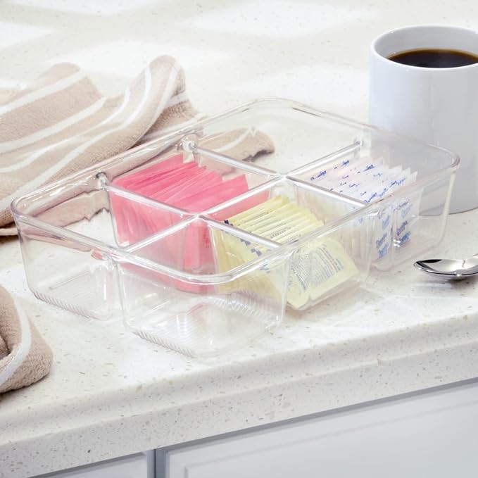 iDesign Clear Tea Bag & Sugar Packet Organizer - Image 3