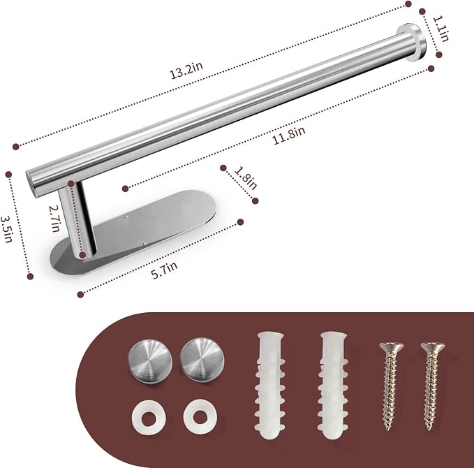 DEKAVA Paper Towel Holder Under Cabinet - Image 4