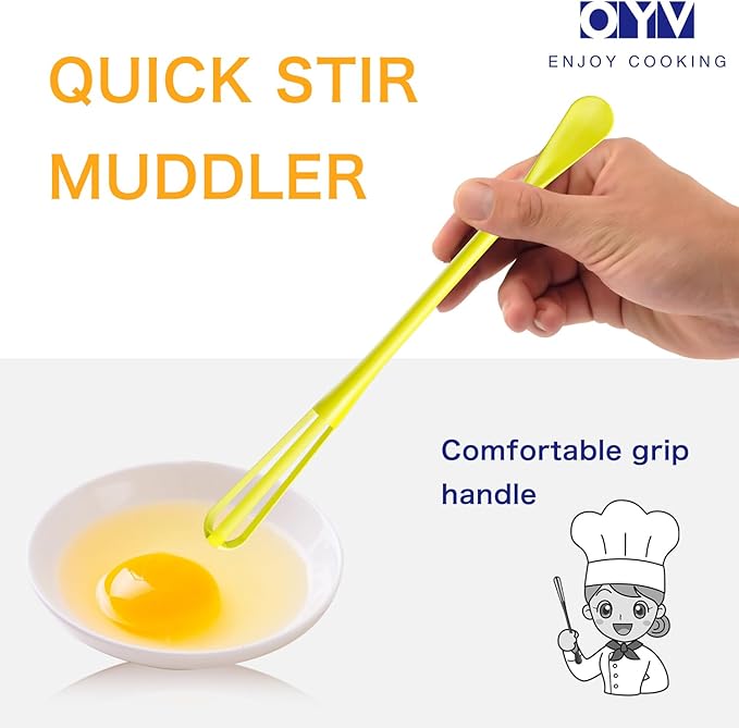 OYV Colorful Mini Whisk, Mini Spoon, Tiny Whisk 7 Pieces, Mini Small Wisk - Image 5