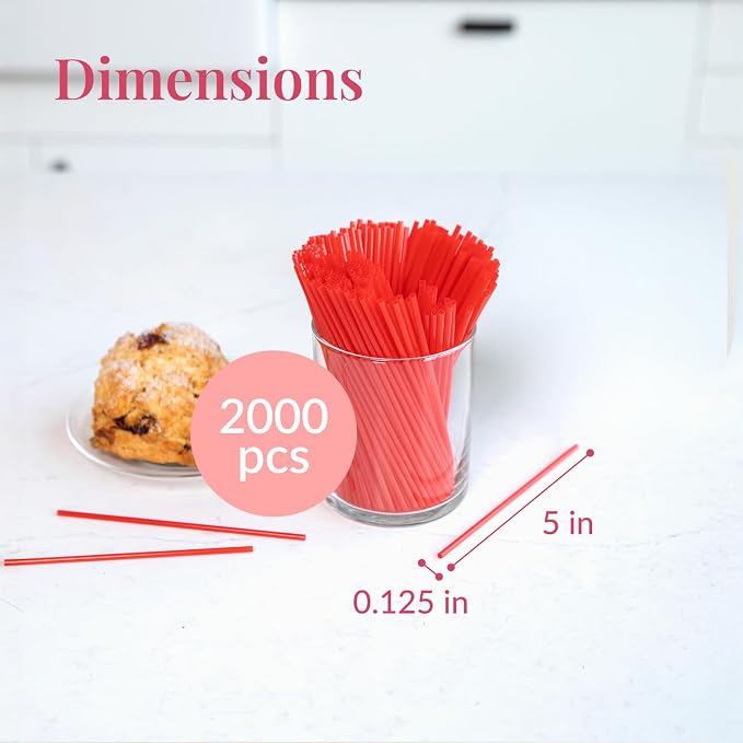 Prestee 2000 Count Red Coffee Stirrers - Image 3