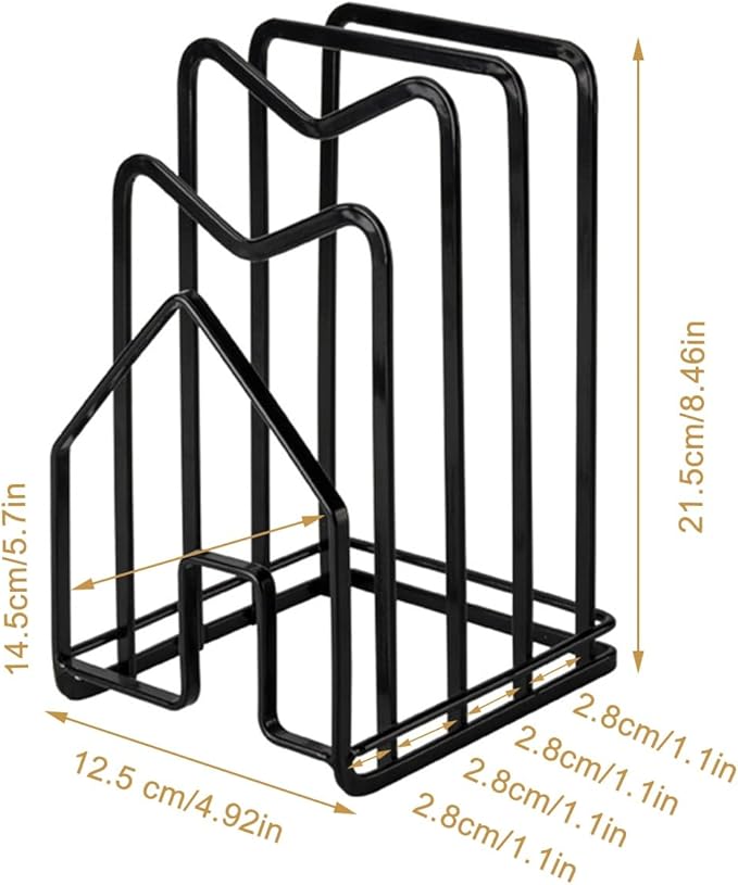 SUNFICON Cutting Board Rack Chopping Board Organizer Stand Holder Kitchen - Image 9