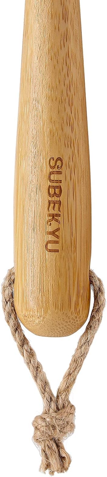 SUBEKYU Dish Brush with Handle, Natural Bamboo Dish Scrubber Brush, Kitchen - Image 4